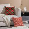 Art Festive Christmas Reindeer Cushion Cover Linen Pillowcase Soft For Sofa Bed Home Room Decor