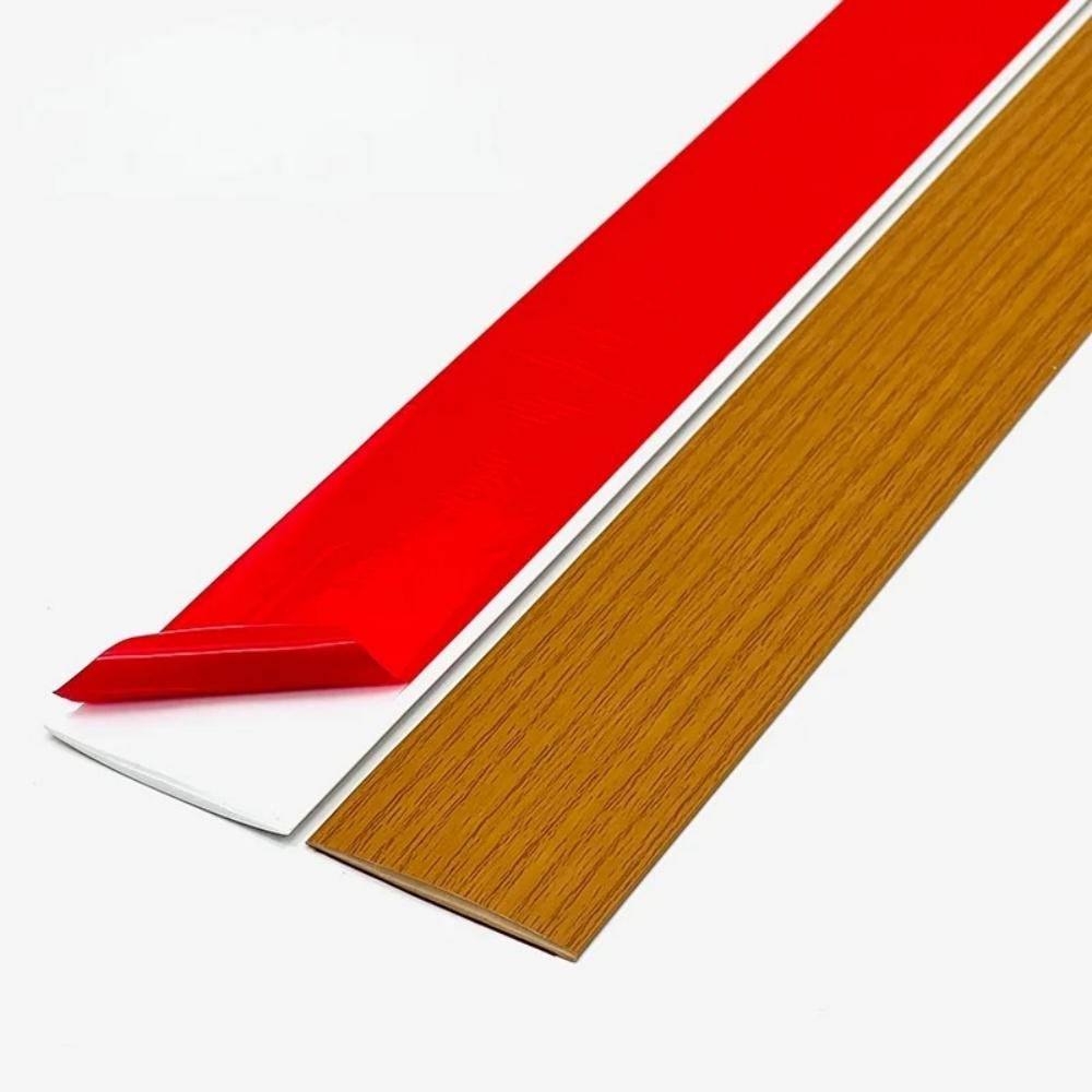 

1PC 3meters/118.11in PVC Wood Floor Transition Strip Edge Closing Strip Self-adhesive Seam Strip Flat Buckle Dge Pressing 3Meters