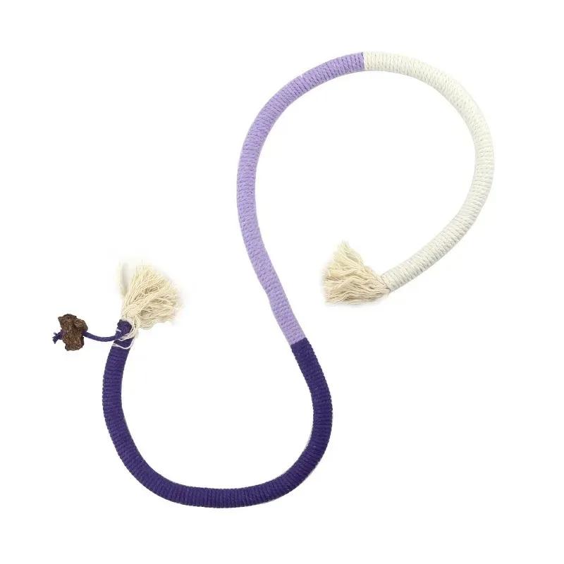 Silvervine Cat Teaser Toy Interactive Cotton Rope Dental Chew Safe Kitten Play Toys for Active Pets Viral Eco Friendly Pet Suppl
