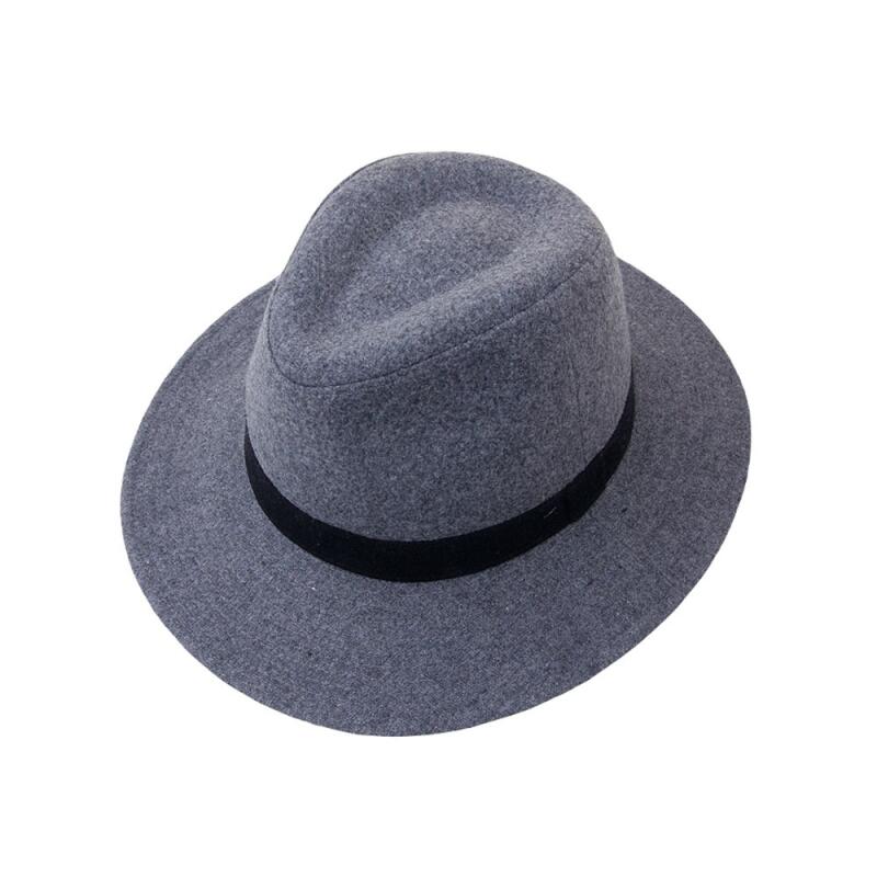 

Oversized 100% wool fedora wide-brimmed men s large hat XL