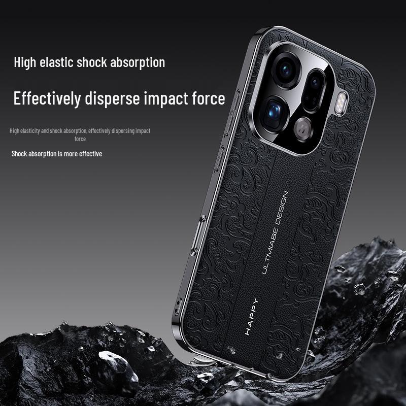 Oppo Find X9/X9 Pro Luxury Anti-Fall Dragon Pattern Protective Phone Case