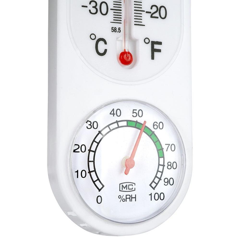 Ścienny Termometr Higrometr Analogowy Pokojowy Wewnętrzny Zewnętrzny