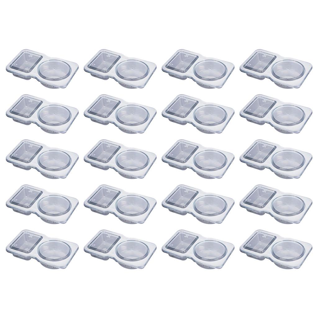 Såbehållare för Snacks Takeout Camping Dubbelt Fack Kryddhållare Picknickar Dippförvaringsorganisatörer