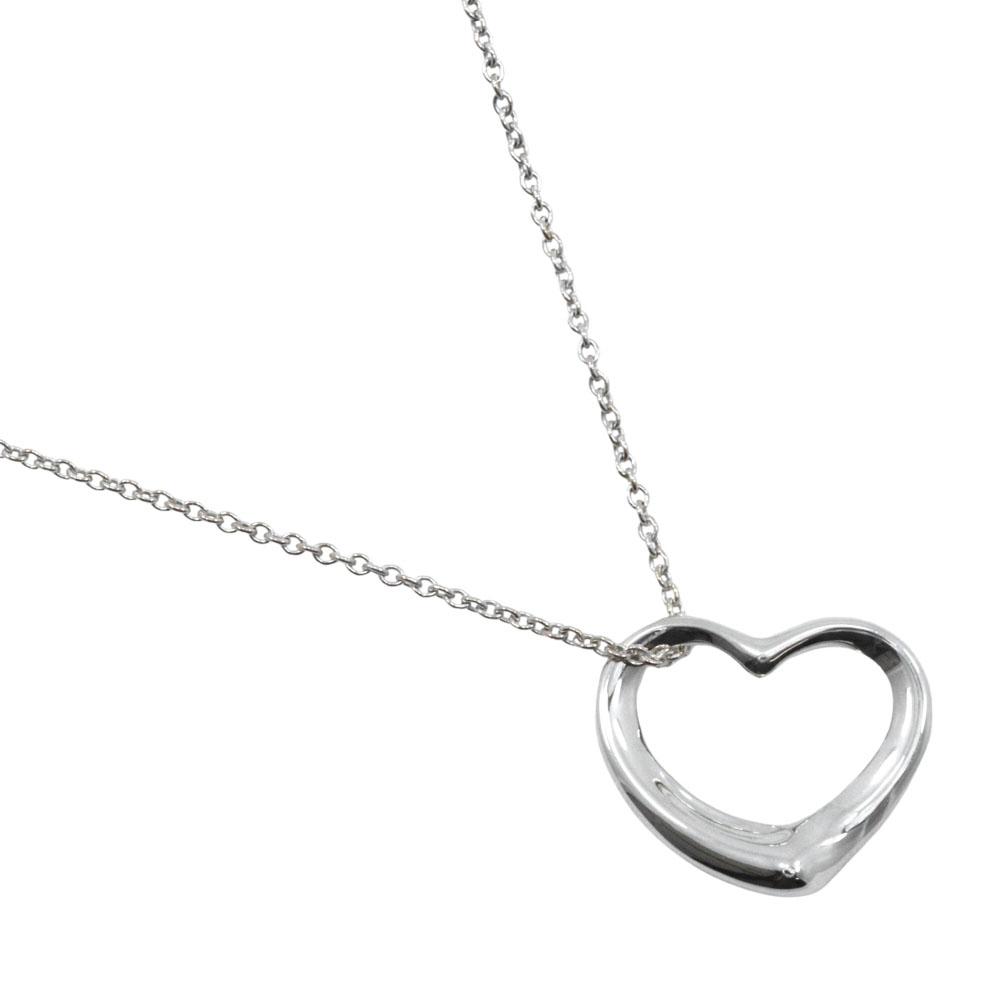 TIFFANY&Co. Open heart Necklace Elsa Peretti Silver925 heart 4.7g Women Used
