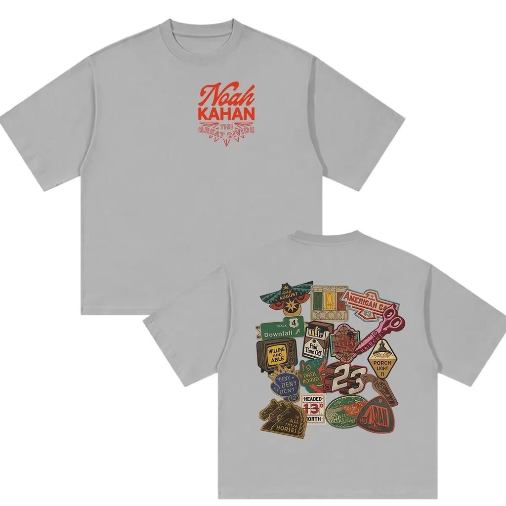Noah Kahan The Great Divide Tour 2026 Graphic Tshirt Vintage High Quality Oversized Harajuku Clothing Short Sleeve Casual Tees