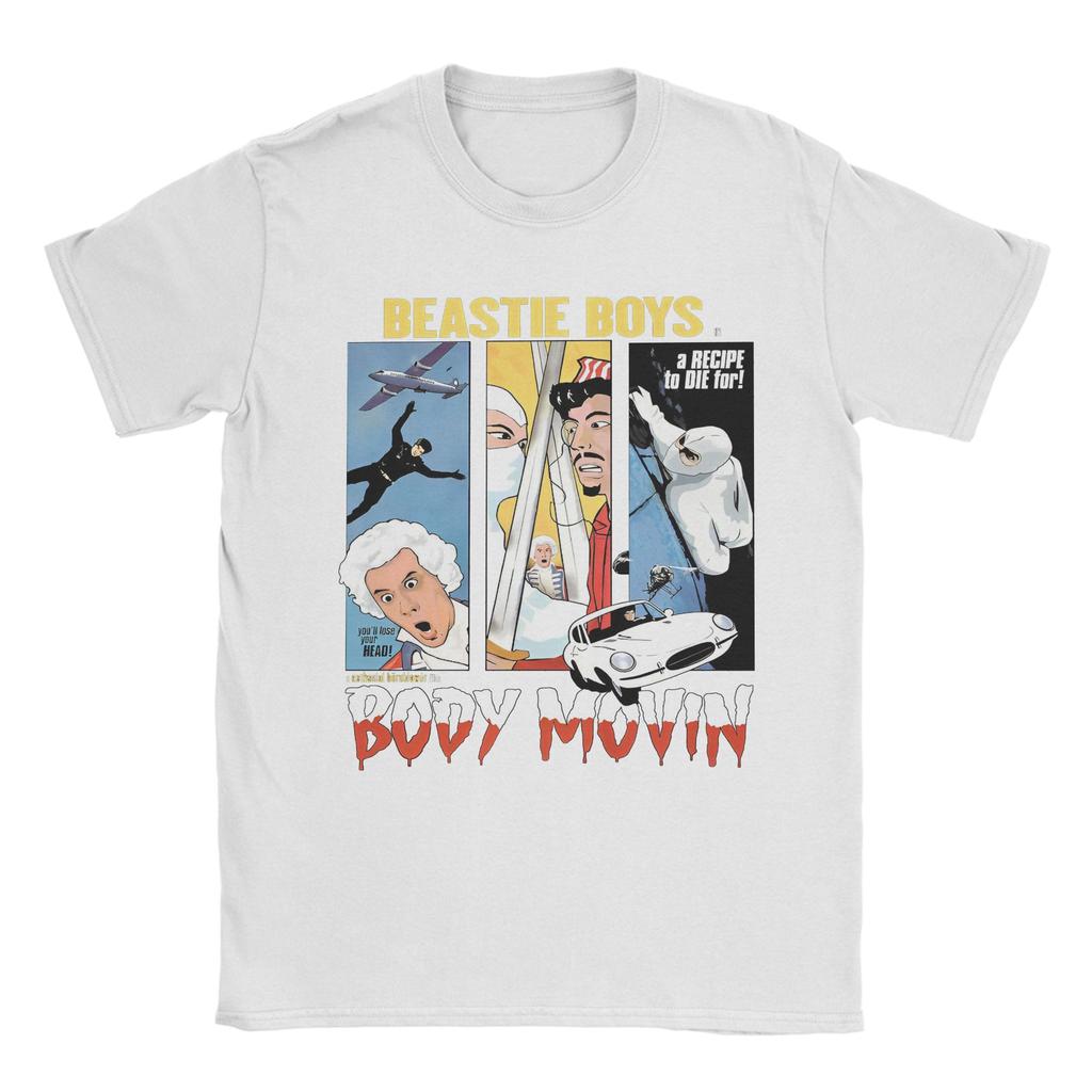 Funny Body Movin Beastie Boys T-Shirts for Men Crewneck 100% Cotton T Shirt Short Sleeve Tees Plus Size Clothing