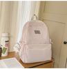 Schoolbag Simple and Versatile Ins Campus Style Backpack Female Solid Color Large Capacity High School Student Schoolbag Travel Computer Backpack