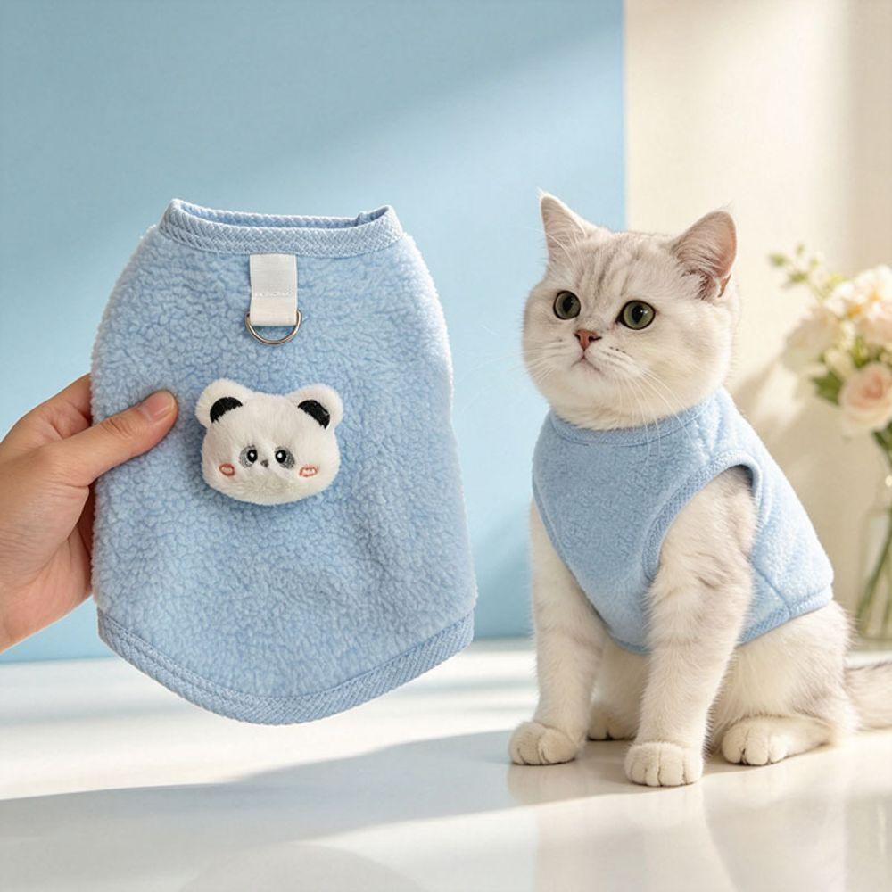 Warm Plush Cat Clothes Soft Small Dog Sweate Cute Pet Clothes Small Pet