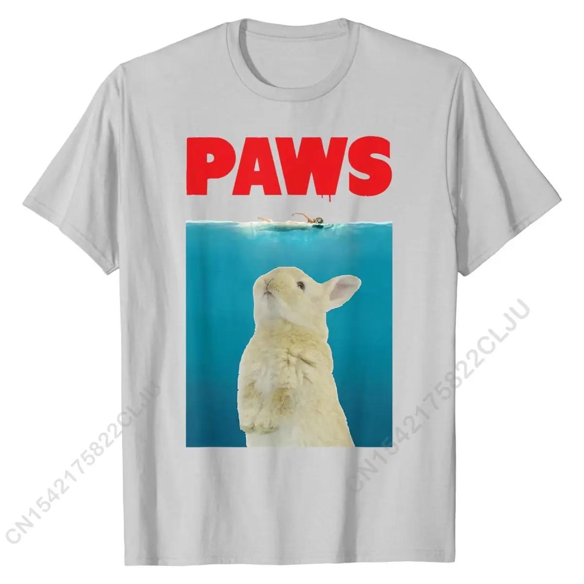 

Paw Rabbit Print T-shirt Parody Animal Pet Valentine Gift Family Casual T-shirt Cotton Man Shirt Shirt graphic t shirts 4XL