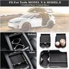 Car Center Console Armrest Storage Box Tray Organizer Anti-Slip Mats Storage Tidying For Tesla MODEL X MODEL S NEW