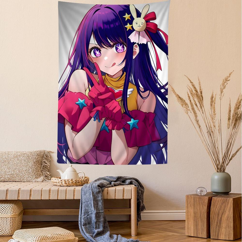 2025 Hot Sell Anime O-Oshi No Ko Hoshino Ai Hanging Bohemian Tapestry Hanging Tarot Hippie Wall Rugs Dorm Japanese Tapestry