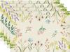 Flowers Floral Summer Placemats Set of 4, 12x18 Inch Seasonal Spring Table Mats for Party Kitchen Wedding Dining Decoration