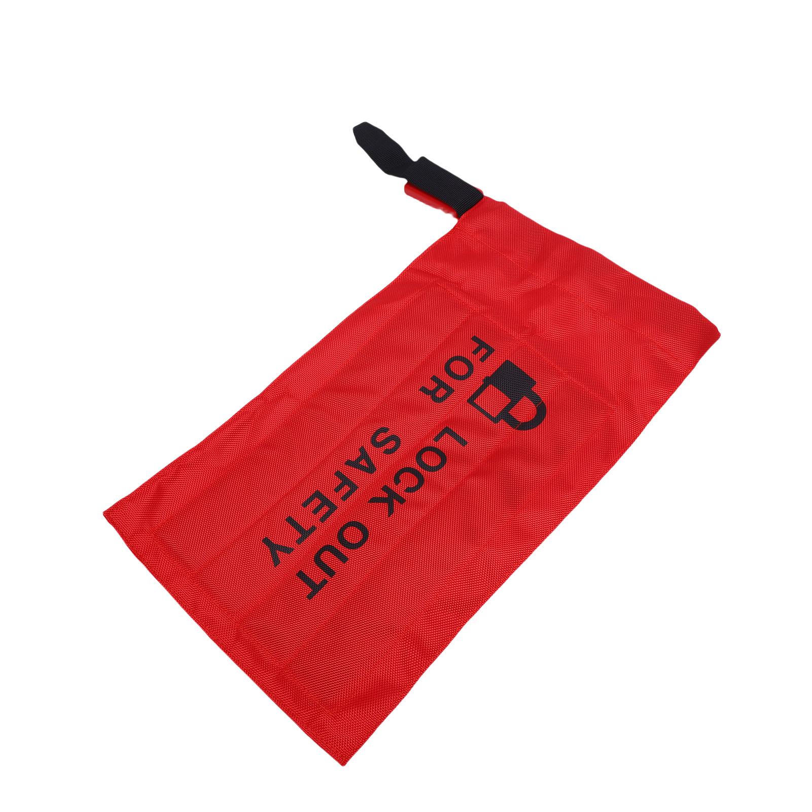 Electrical Plug Lockout Lock Bag Industrial Safety Plug Tagout Bag for Hoist Control Polyester cloth