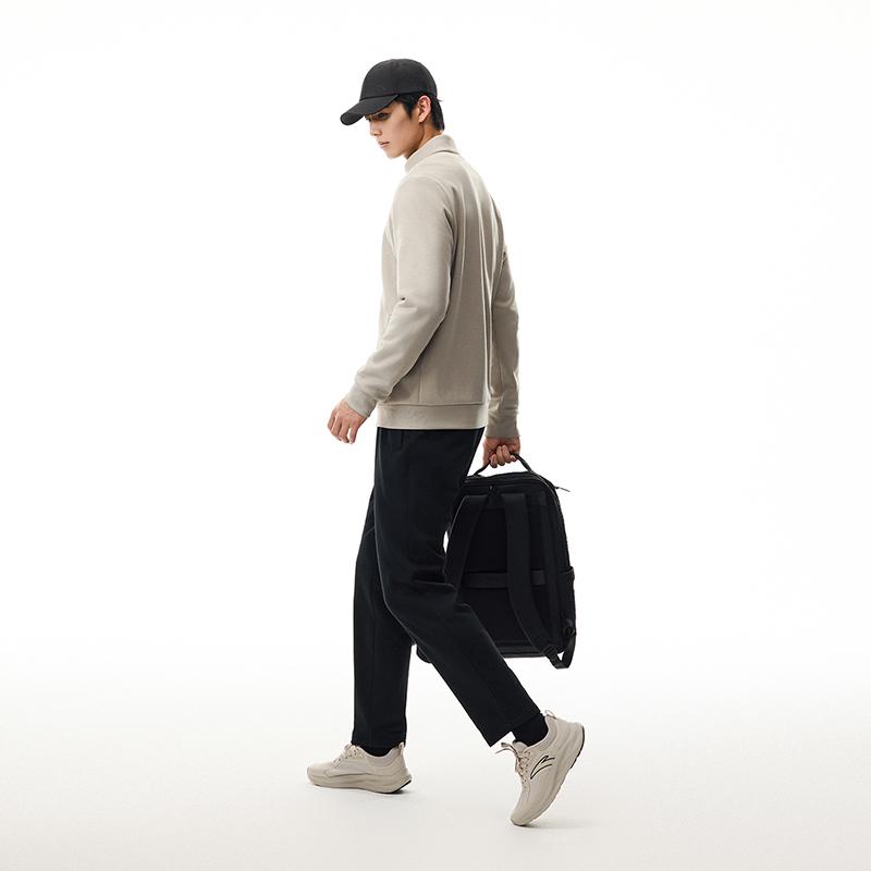Anta Entraînement en extérieur Déplacements urbains Polyvalent Simple Confortable Fermeture éclair Col montant Chaud Polaire Tricoté Costume de sport décontracté Costume pour homme 952617202N-3