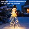 Wasserdichte LED-Rasenornamente Solar-Schneemann Gartenspießleuchte, Fließende Wasserfall-Lichterkette mit Außenhofdekorationen Stern Schneeflocke, Dekoration für