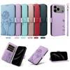 Leather Phone Case for Funda iPhone 17 16 15 14 13 12 11 Pro Max 16 15 14 Plus Mini 17 Air 16E Cases Dandelion Wallet Flip Cover