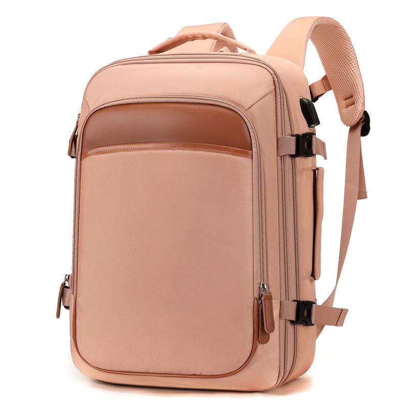 

Рюкзак, Большая вместимость для поездок на работу, Деловая поездка, Мужская и женская дорожная сумка, Многофункциональный расширяемый компьютерный рюкзак 31cm *45cm 17 cm розовый