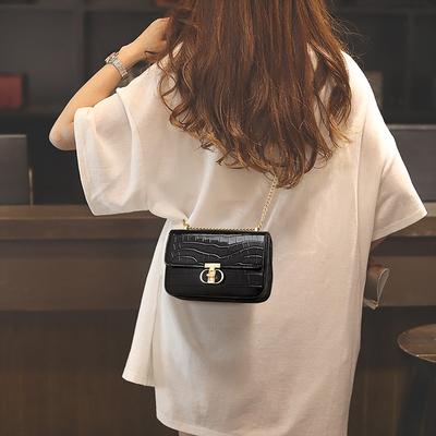 Crossbody Bag Women's Advanced Leather Women's Bag Chain Single Shoulder Small Square Bag