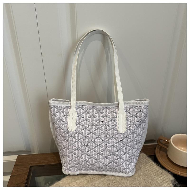 Tote Bag: Fashionable and Trendy Dog Tooth Bag, Fish Scale Design, Single-shoulder Women's Handbag