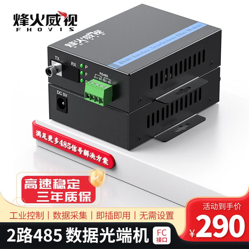 Industrial 2-Way RS485 to Fiber Optic Converter