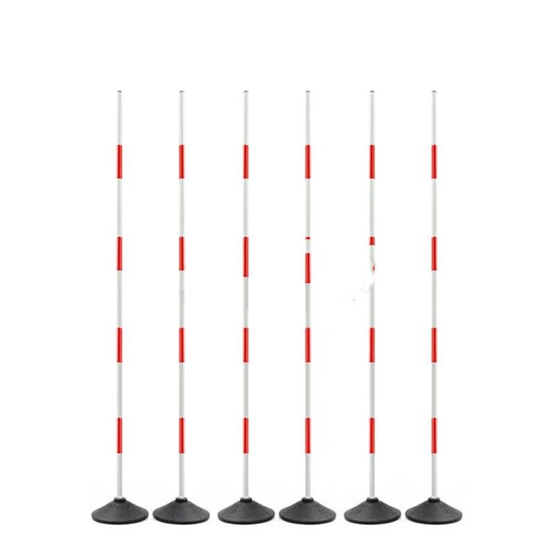 Traffic Marker Pole Set with Rubber Base