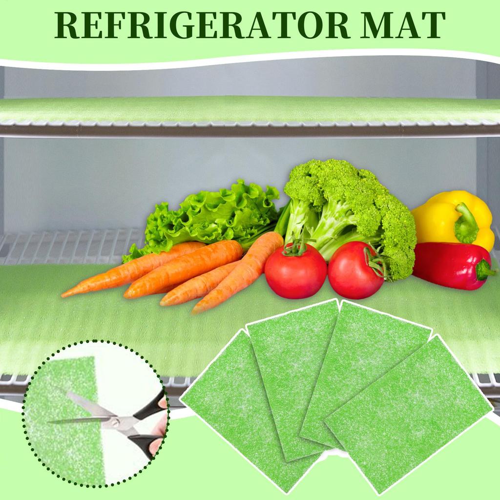 Fridge Liner 4 Pieces Washable Cuttable Mat No Adhesive Shelf Liner For Apartment Daily Pantry Storage Freezer Organization