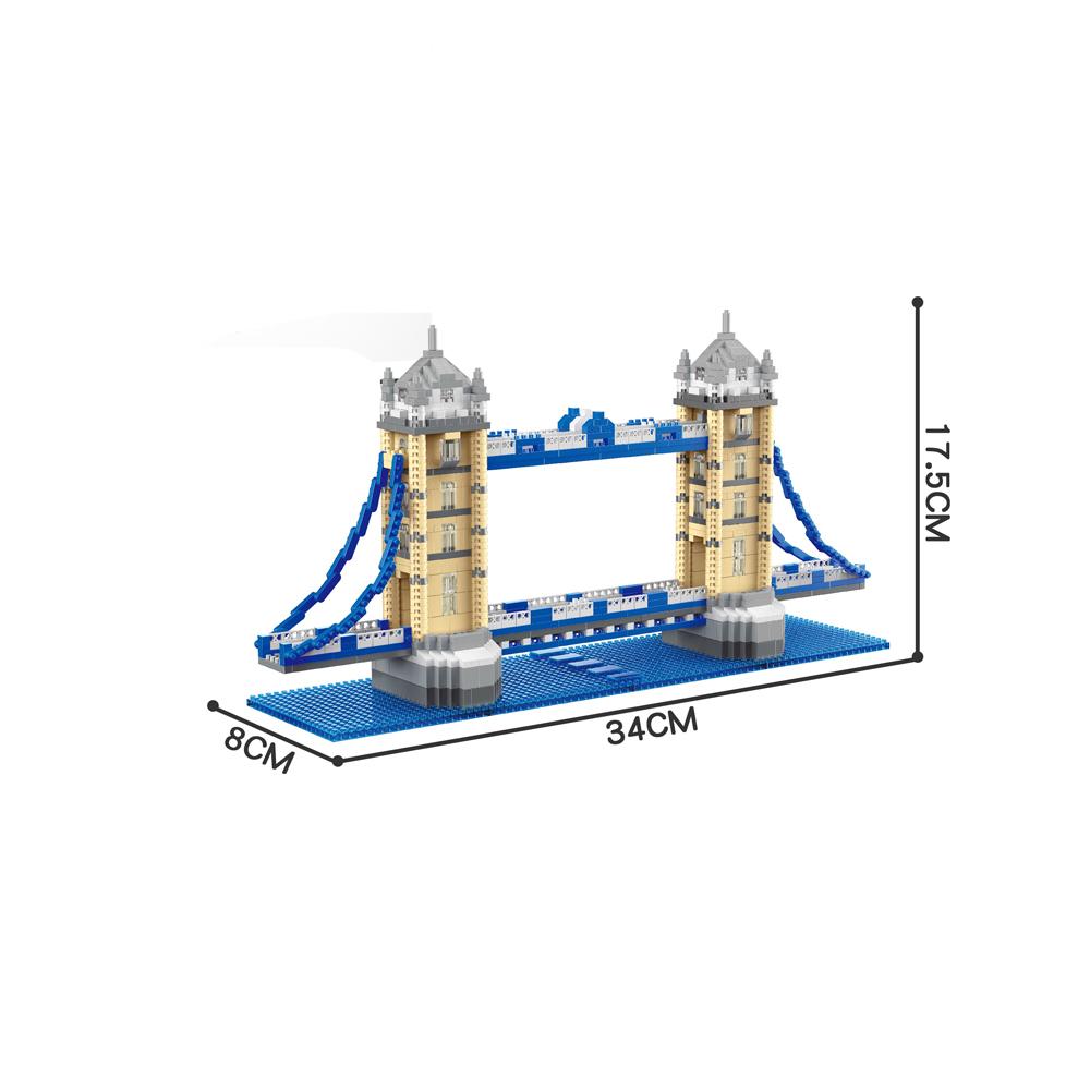 

Non-Toxic Twin Bridges Micro Mini Building Blocks Crafted Replica Leisure And Entertainment Toys Adult Construction Bricks Decoration in-bag