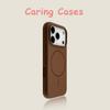For iPhone 17 Pro Max Case Brown Magnetic Shockproof Big Camera Cutout Compatible with iPhone 16 15 14 13 12 11