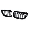 Do BMW E81 E87 120d 120i 130i Przed liftingiem 2004-2007 Błyszcząca Czarna Podwójna Listwa Grill Samochodu Przedni Grill Nerki Grill Wyścigowy