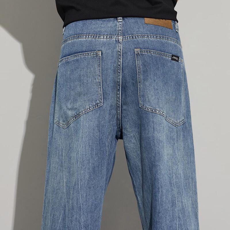 JEEP Men's Lyocell Loose Straight-Fit Jeans