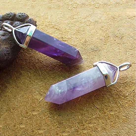 Přívěsek provazový náhrdelník z umělého kamene přírodního křemene na čakry Reiki