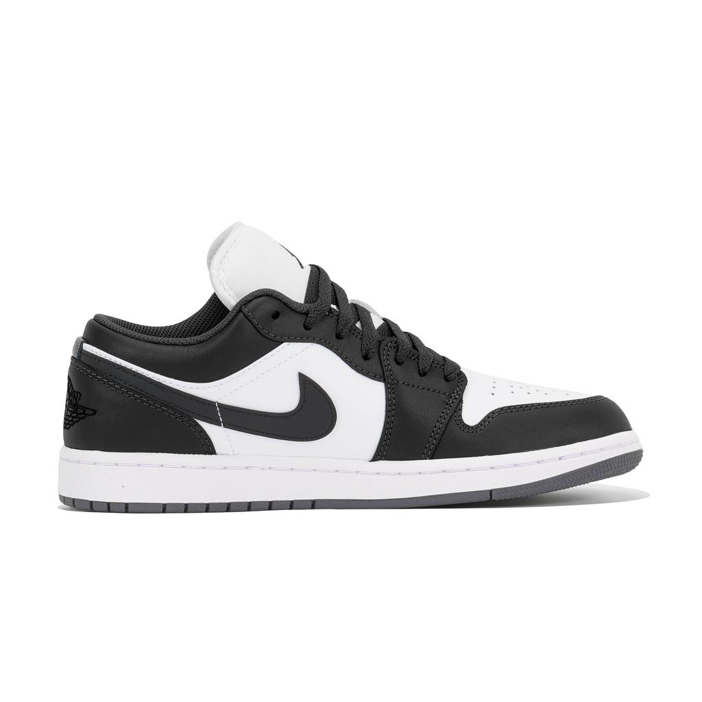 Jordan Air Jordan 1 Slip Resistant Abrasion Resistant Low Top Vintage Basketball Shoes Unisex Black White 553558-152(Team210-1.0)