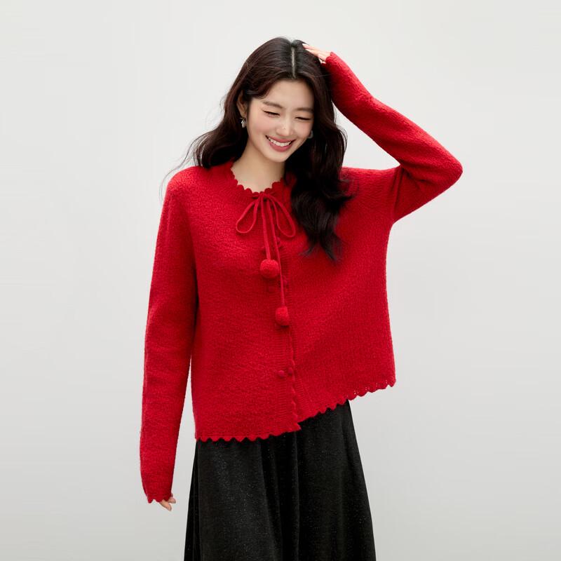 Qiusui Yiren Women's Casual Ribbed Knit Cardigan