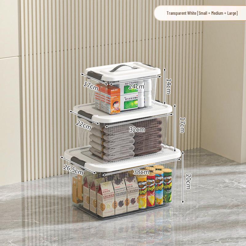 Extra Large Transparent High-Grade Plastic Storage Box for Home