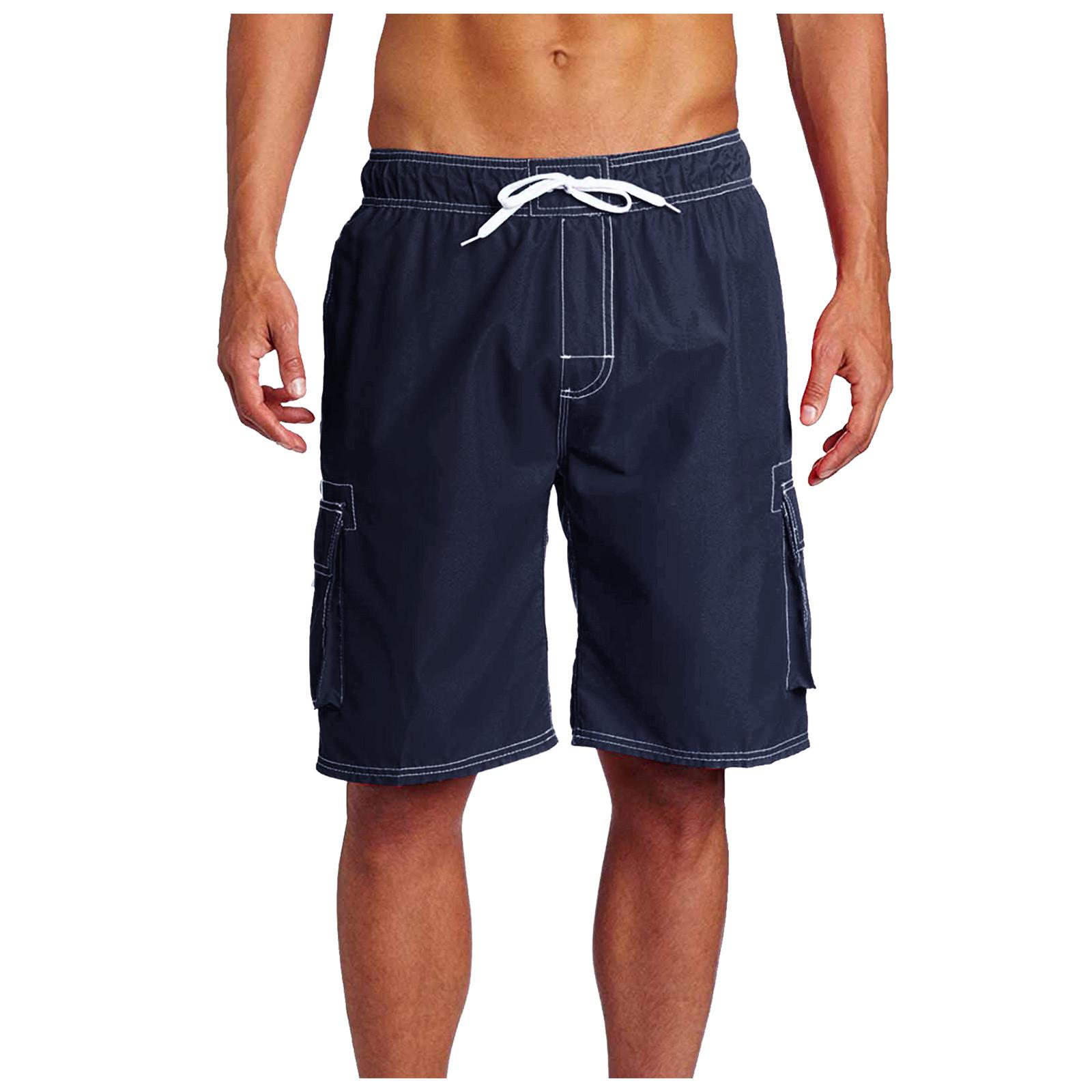 

Мужские модные повседневные цветные короткие плавки-барракуда XXL синий