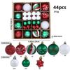 6CM Electroplated Irregular Painted Christmas Ball Ornaments Gift Box Set - Tree Hanging Decorations