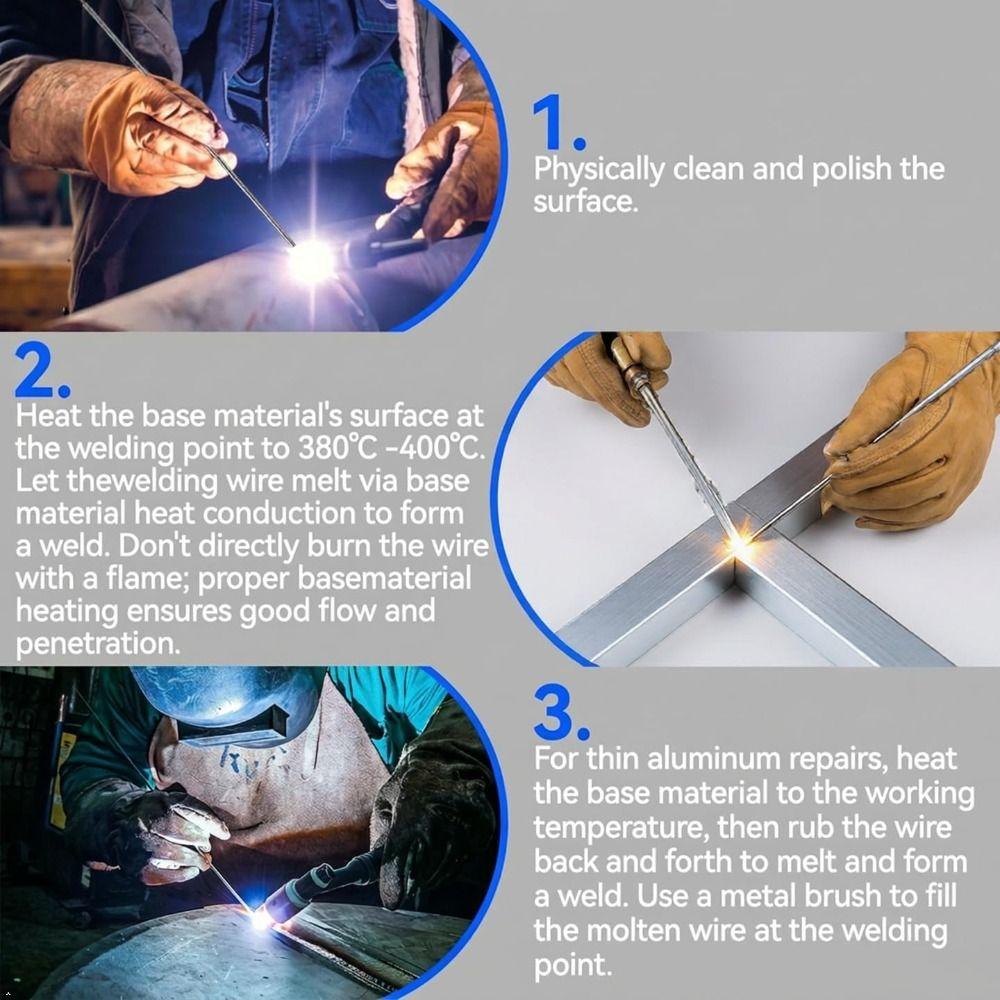 10pcs No Flux Welding Rods Low Temperature Cored Wire Professional Solder Rods  Home Appliance
