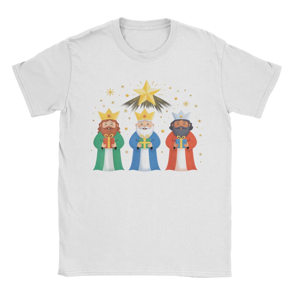 Vintage Three Kings Day Epiphany Celebration 2026 T-Shirts Men Cotton T Shirts Tres Reyes Magos Short Sleeve Tee Present merch