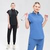Breathable Elastic Summer Beauty Work Clothes Operating Scrubs Uniforms Medical Nursing Uniforms Lightweight Top+pants Wholesale