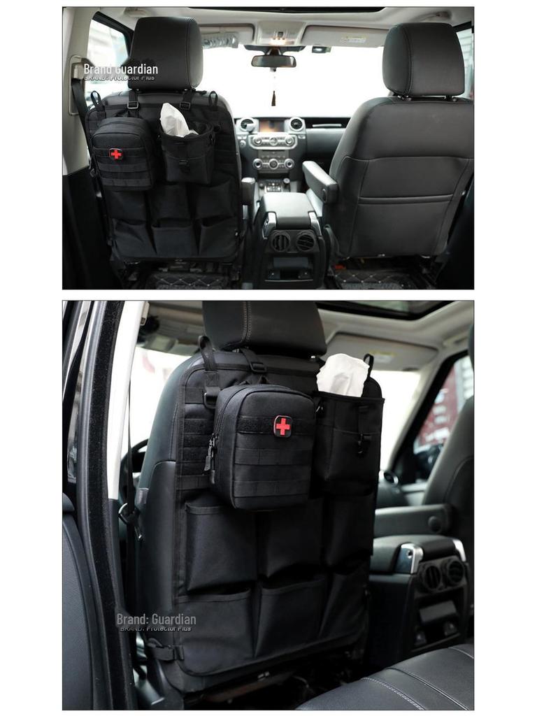 Geantă de depozitare tactică multifuncțională pentru spatele scaunului auto, pentru exterior