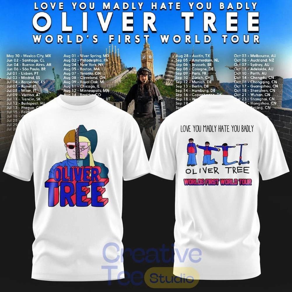 Oliver Tree Love You Madly Hate You Badly World Tour 2026 Tee Shirt S
