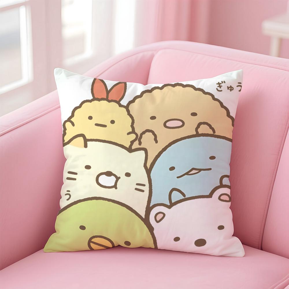 Cute Cartoon Anime SumikkoGurashiS Cushion Cover Pillow Case Soft Skin Friendly Fabric  Concealed Zipper