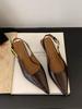 Simple Soft Leather Fairy Thin Low Heel Temperament Bag Head Sandals 2025 Casual Rear Tripple Strap Single Shoes Pointed Small Leather Shoes