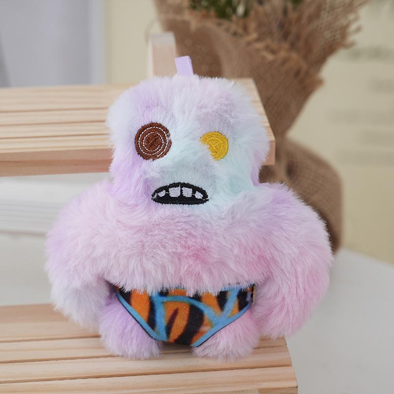Kawaii 11-16cm Ugly Big Tooth Monster Plush Pendant Cute Tooth Monster Doll Keychain Funny Doll Girl Birthday Gift