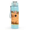 1PC Capybara Cartoon Pattern 750ml Color Plastic Sports Water Bottle Leakproof Flip Straw Lid Suitable for Sports Office Home Use