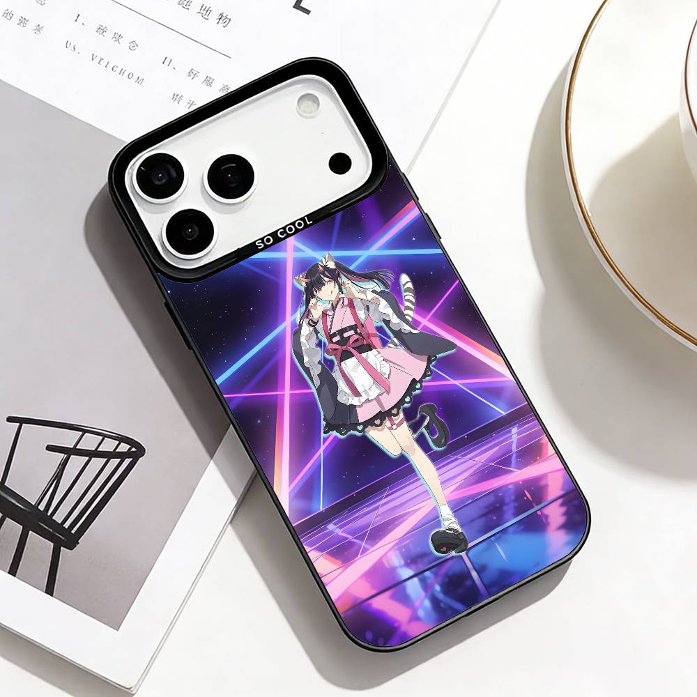 C-Cosmic Princess Kaguya Phone Case For iPhone17,16,15,14,13,12,Pro Max Black Colored Silver Plated Inside Cover iPhone13
