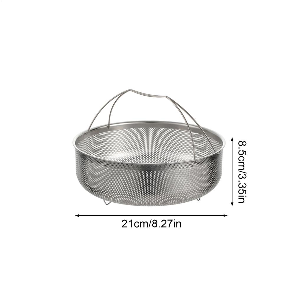 

Vegetable Steamer Basket Mesh Kitchen Tool With Handle Stainless Steel Steamer Insert For Kitchen College Dorm Apartment Daily сірий