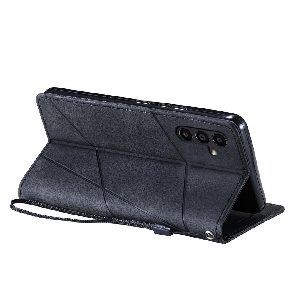 For Samsung Galaxy A35 5G Phone Stand Cover Anti-Scratch PU Leather Wallet Mobile Phone Case