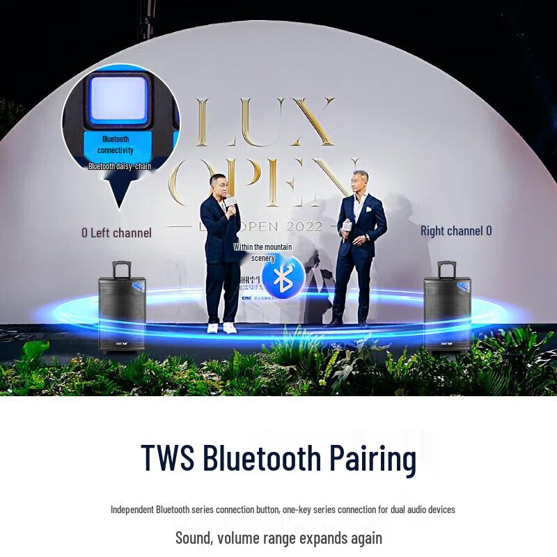 SAST ST-1509X 15-inch Portable Trolley Bluetooth Speaker CN plug (adapter included)