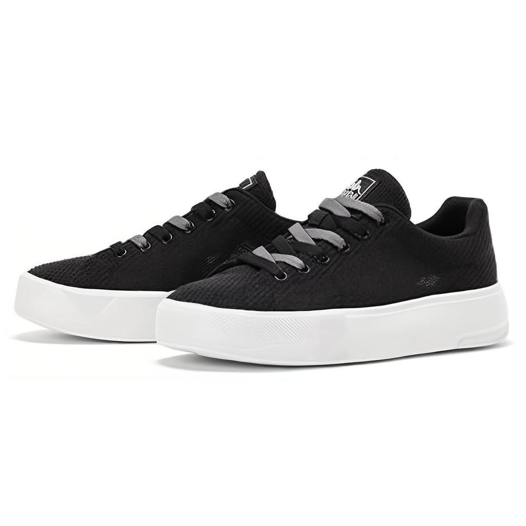 Kappa Comfortable Slip-Resistant Durable Breathable Low-Top Skate Shoes Unisex Sneakers Black K0CX5CC08-990